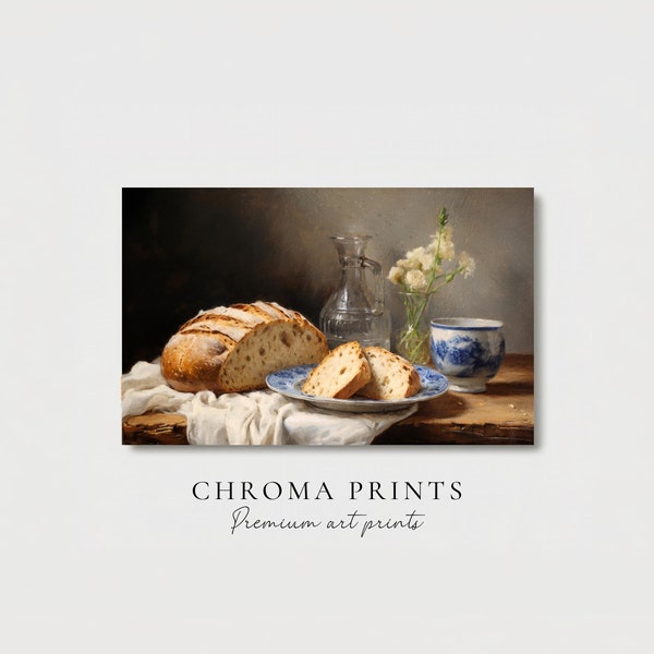 Country Kitchen Wall Art | Rustic Decor | Bread Still Life Print | Digital Download | Chroma Prints