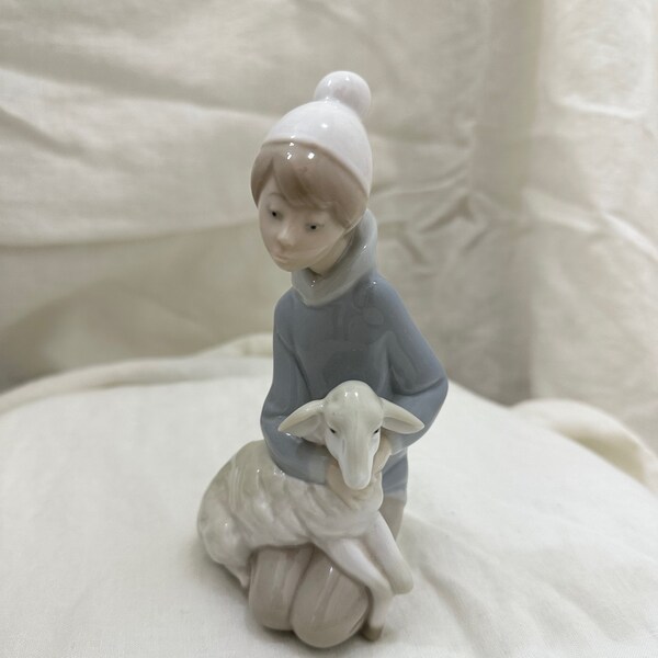 Vintage Lladro | Sheppard Boy and Lamb