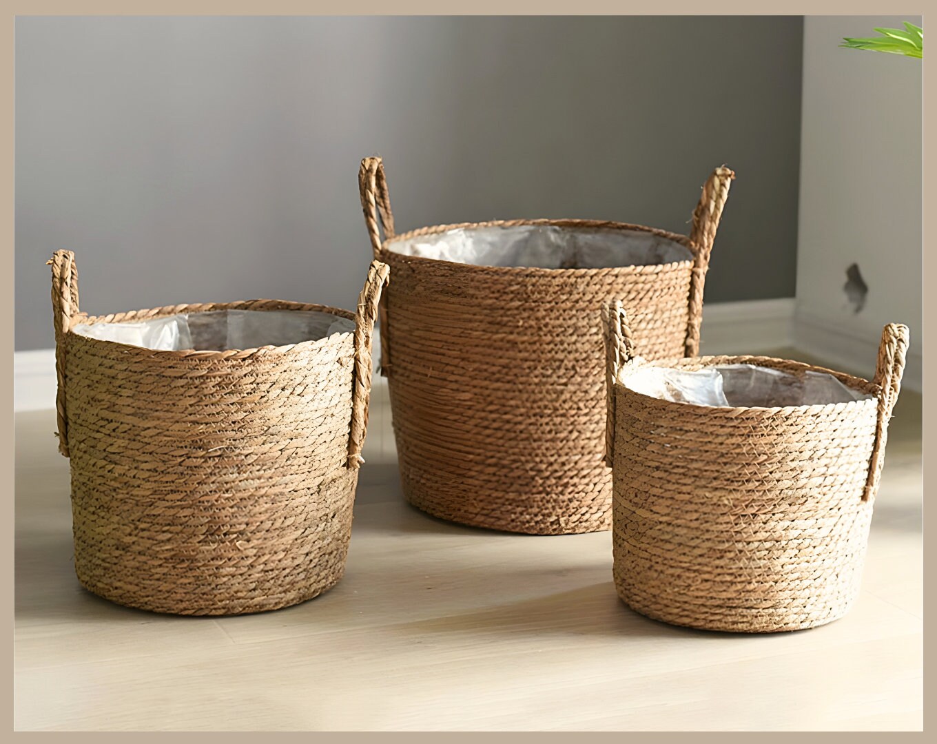 Wicker Basket Planter Indoor Planter Wicker Home Decor for Etsy UK