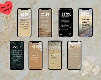 8 Pack iPhone Wallpapers von Bibel Verse, Iphone Handy Wallpaper, Handy Wallpaper 4k, Iphone Hintergründe, ermutigende Bibelverse