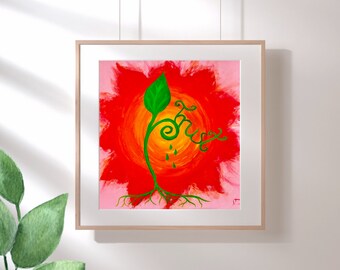 Trust Mandala Printable Wall Art * Mandala Wall Art * Yoga Studio Decor * Boho Home Decor * Instant Download