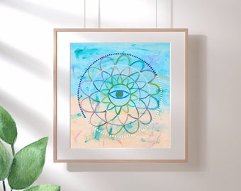 Infinity Mandala Printable Wall Art * Mandala Wall Art * Boho Home Decor * Yoga Studio Decor * Instant Download
