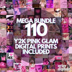 110PCS- Wall Collage Kit- Aesthetic Y2K PINK Posters- ALTA CALIDAD Room Decor- Aesthetic Posters- Producto digital