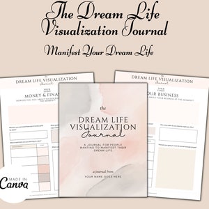 DREAM LIFE WORKBOOK - Modello di cartella di lavoro modificabile, Pianificatore di vita quotidiana, Diario degli obiettivi, Cartella di lavoro digitale, Tracker degli obiettivi, Diario delle manifestazioni