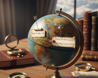 Travel Theme Pregnancy Announcement: Adventure Awaits (Digital Download)