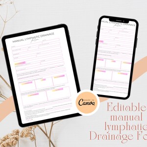 Lymphatic Drainage Intake Form Template: Salon & Massage (Canva Editable) image 2