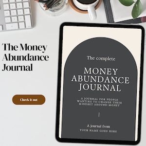 FINANCIAL ABUNDANCE JOURNAL - Mindset Workbook, Wealth Building Planner, Financial Planning, Wealth Planner, Vision Board Prosperity Planner