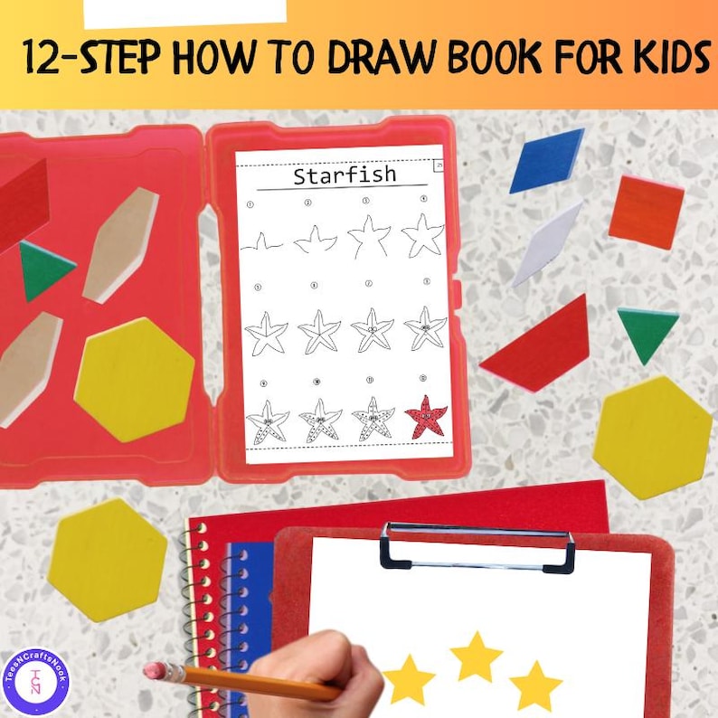 12-Step How To Draw Book For Kids, How To Draw Marine Animals, How To Draw Sea Creatures