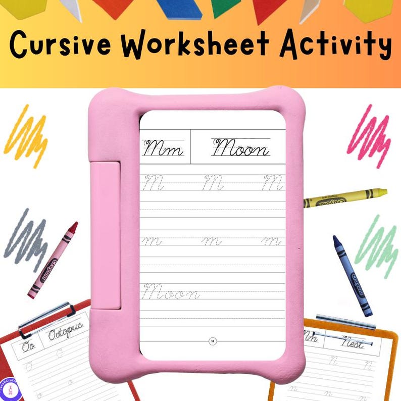 Cursive Handwriting Practice Worksheets: Letters A-Z, Fine Motor Skills ...
