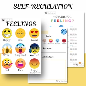 Social Emotional Learning Worksheets for Kids | Printable SEL Activities | Emotion Regulation & Coping Skills | Therapy Counseling Resources