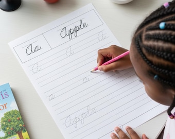 Alphabet Cursive Tracing Workbook For Kids Learn Cursive Letters Handwriting Printable Cursive Worksheets 3rd Grade Practice Activity