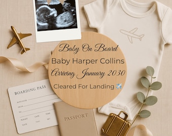 Travel Baby Announcement Boarding Pass: Digital Pregnancy Reveal (PDF Guide Included)
