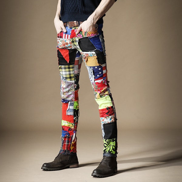 Patchwork Pants - Etsy