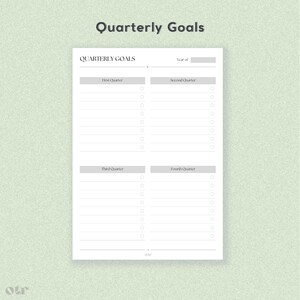 Goal Planner Printable Yearly Quarterly Monthly Weekly Goals - Etsy