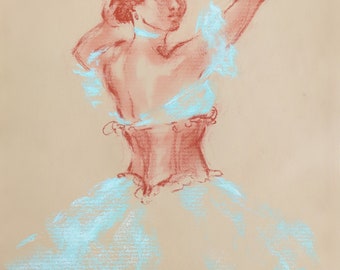 Degas Inspired Original Ballerina Wall Art (Not a Print)