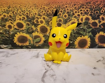 Happy Sitting Pikachu - Painted 3D Print - Free US & CA Shipping