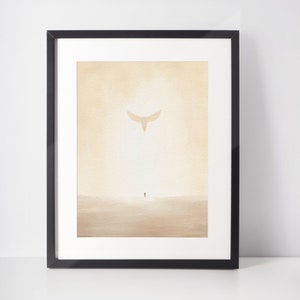 Guardian Angel, Digital Print, Bible Wall Art, Jesus Art, bible sketches, Angel art, modern christian art, Jesus painting