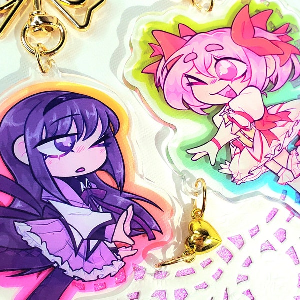 Puella Magi Madoka Magica | Madoka & Homura Matching "3 Acrylic Keychains