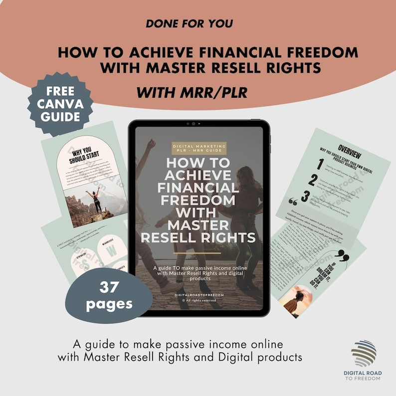 Reselling Permit Financial Freedom Blueprint: Master Resell Rights (MRR) Guide with PLR ...