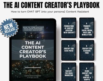 AI Content Creator Playbook: ChatGPT Guide with PLR Rights (Free Bonuses Included) (Digital Download