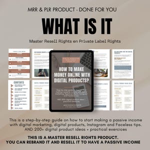 mrr plr, done for you, dfy, digital marketing, roadmap to riches, passive profit, master resell rights, private label rights, ebook guide, plrtopshop, resale, bundle, plr product