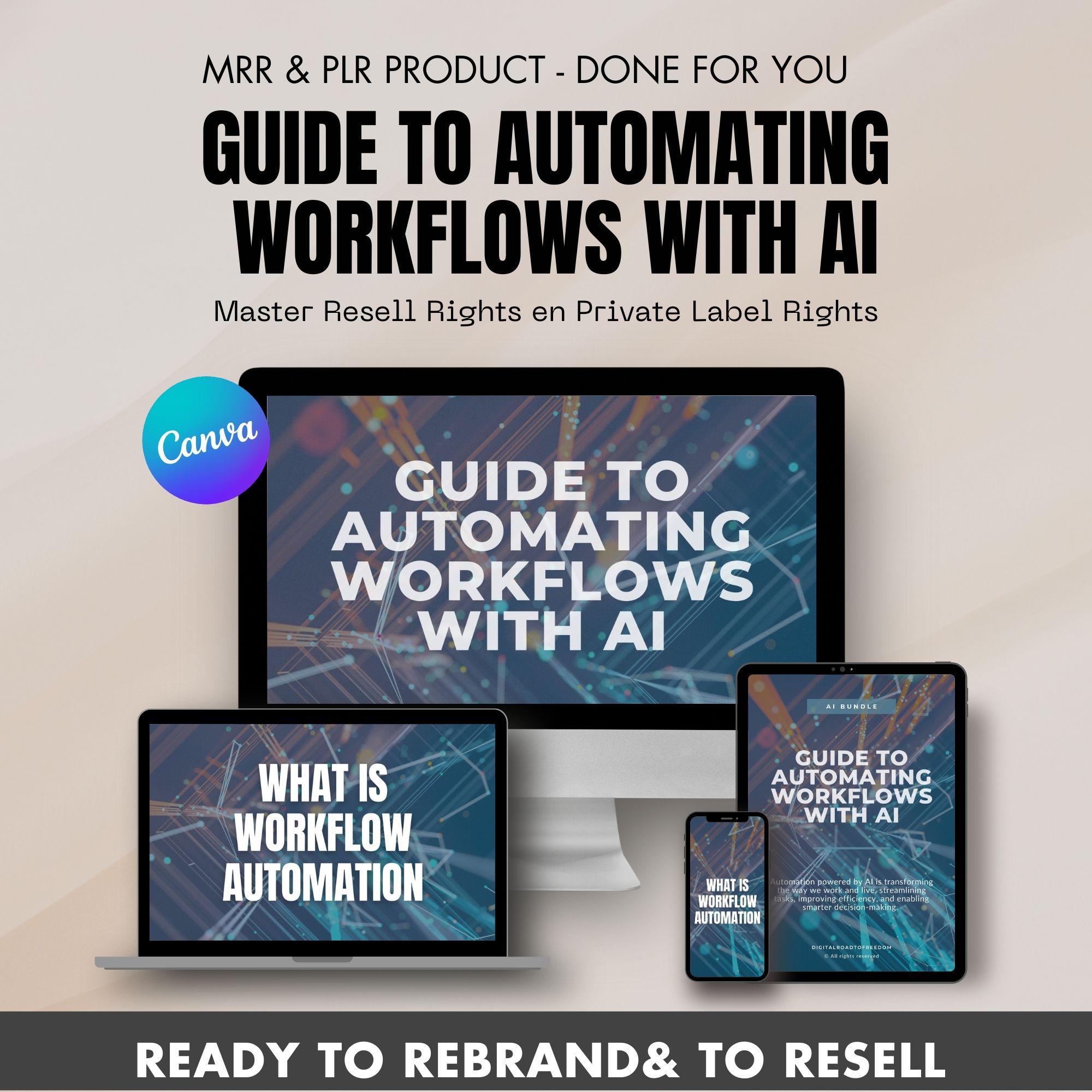 How to automate your workflow with AI | Lead Magnet for your online business| Passive income | PLR & Master Resell Rights Included