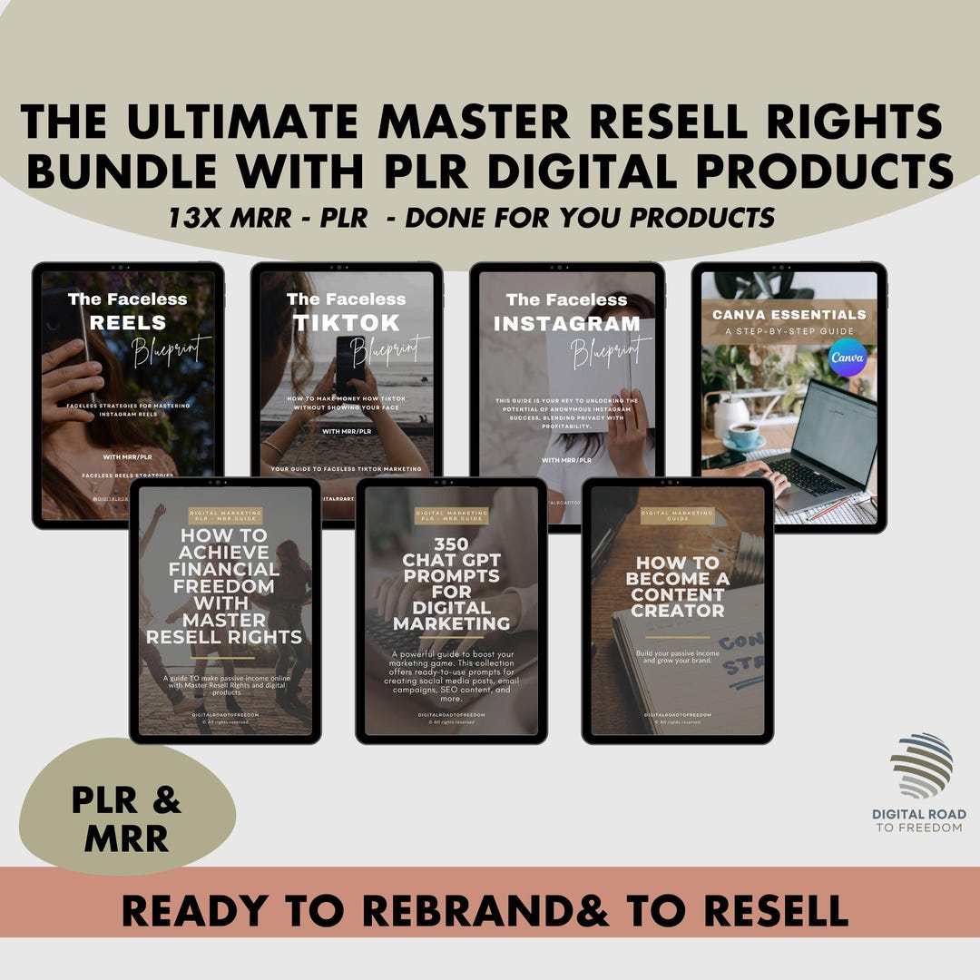 13 Exclusive Digital Master Resell Products - Complete Bundle With 13 ...