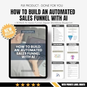 AI Sales Funnel eBook: PLR Digital Marketing Guide + Canva Bonus (PDF Download