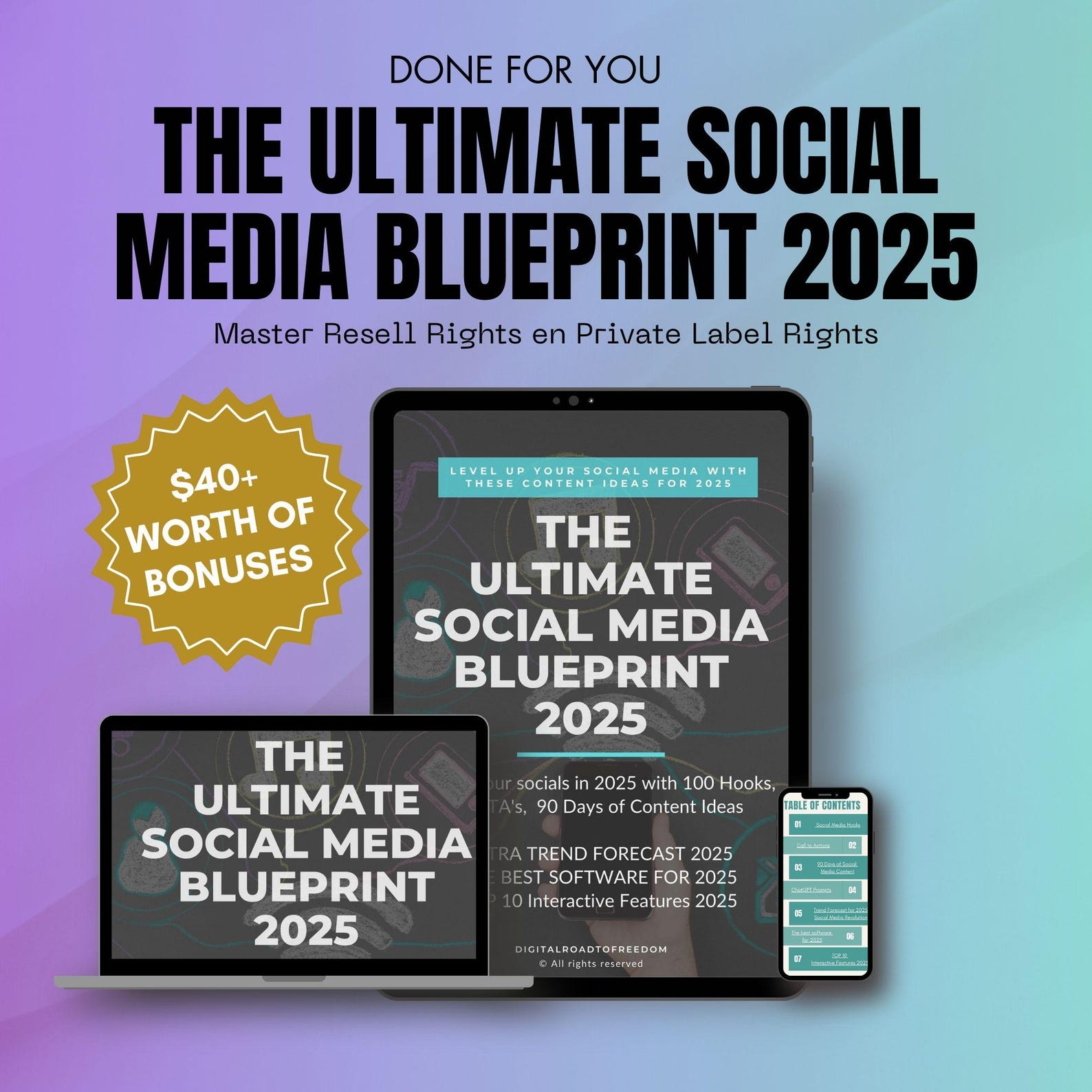 The Ultimate Social Media Blueprint for 2025 With Master Resell Rights ...