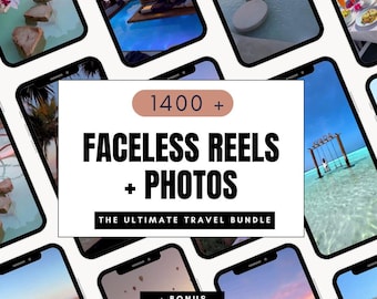 The ultimate Travel Reels Bundle  with Stunning Beach & Travel Videos for Social Media + 500 BONUS Faceless Reels with Master Resell Rights