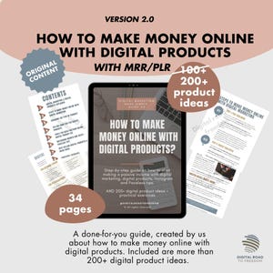 Make money online with digital products. With Master Resell Rights (MRR) and Private Label Rights(PLR) Template - PLR Digital Product