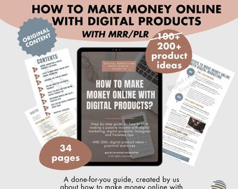 Make money online with digital products. With Master Resell Rights (MRR) and Private Label Rights(PLR) Template - PLR Digital Product