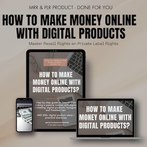 Make money online with digital products and Master Resell Rights (MRR) and Private Label Rights(PLR) - Template - Passive Income