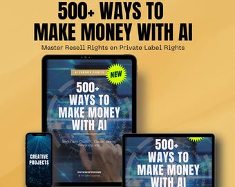 Boost Your Online Income: 500 AI-Powered Strategies for Passive Income and Digital Products | PLR & Master Resell Rights Included