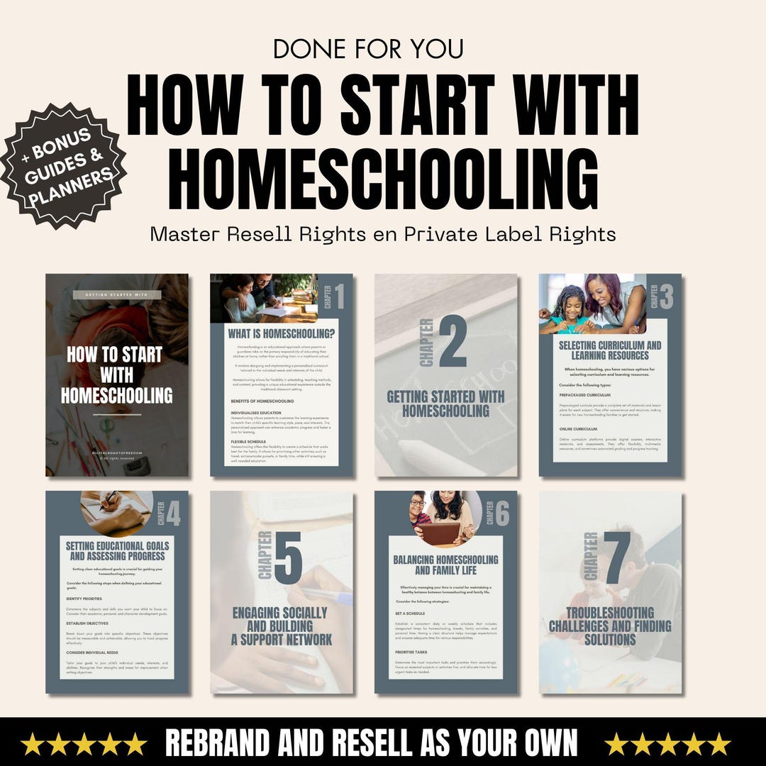 How to Start With Homeschooling | PLR & Master Resell Rights| Kids ...
