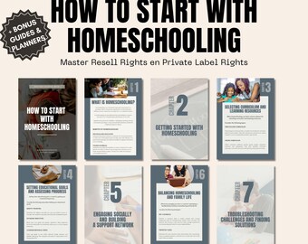 How to start with Homeschooling | PLR & Master Resell Rights| Kids Planner | Arts Crafts Ideas  kids | Things to do with kids in the Summer