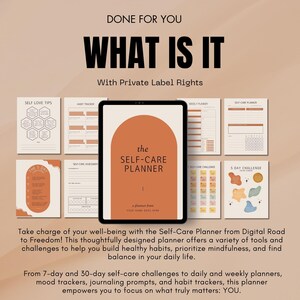 Self Care Planner With Private Label Rights | Done for You Self-care ...