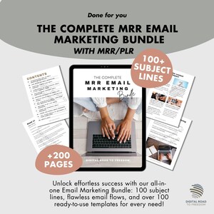 Email Marketing Bundle with Master Resell Rights (MRR) - PLR Digital Product - Done For You- Instant Download - PLR Template
