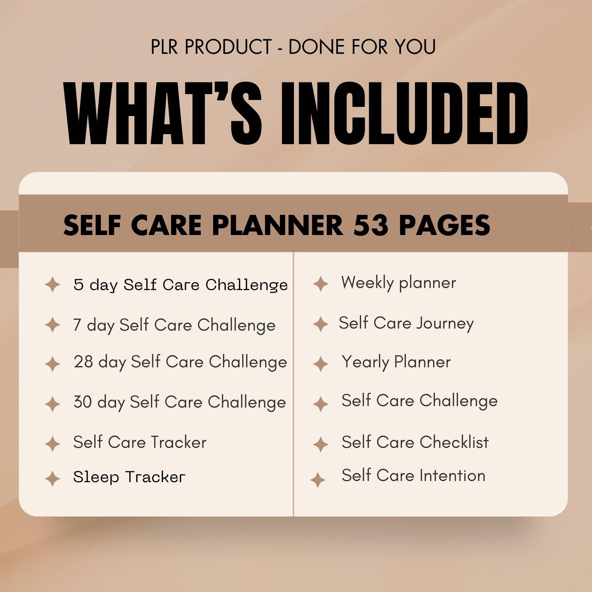 Self Care Planner With Private Label Rights | Done for You Self-care ...