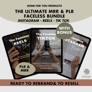 The Faceless Digital Marketing Bundle for Instagram, Tiktok and Reels with Master Resell Rights and Private Label Rights for Passive Income