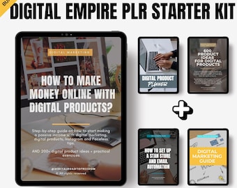 Digital Empire PLR Starter Kit | 5 Done-For-You Products | Resell Rights Included | Digital Products Business Bundle