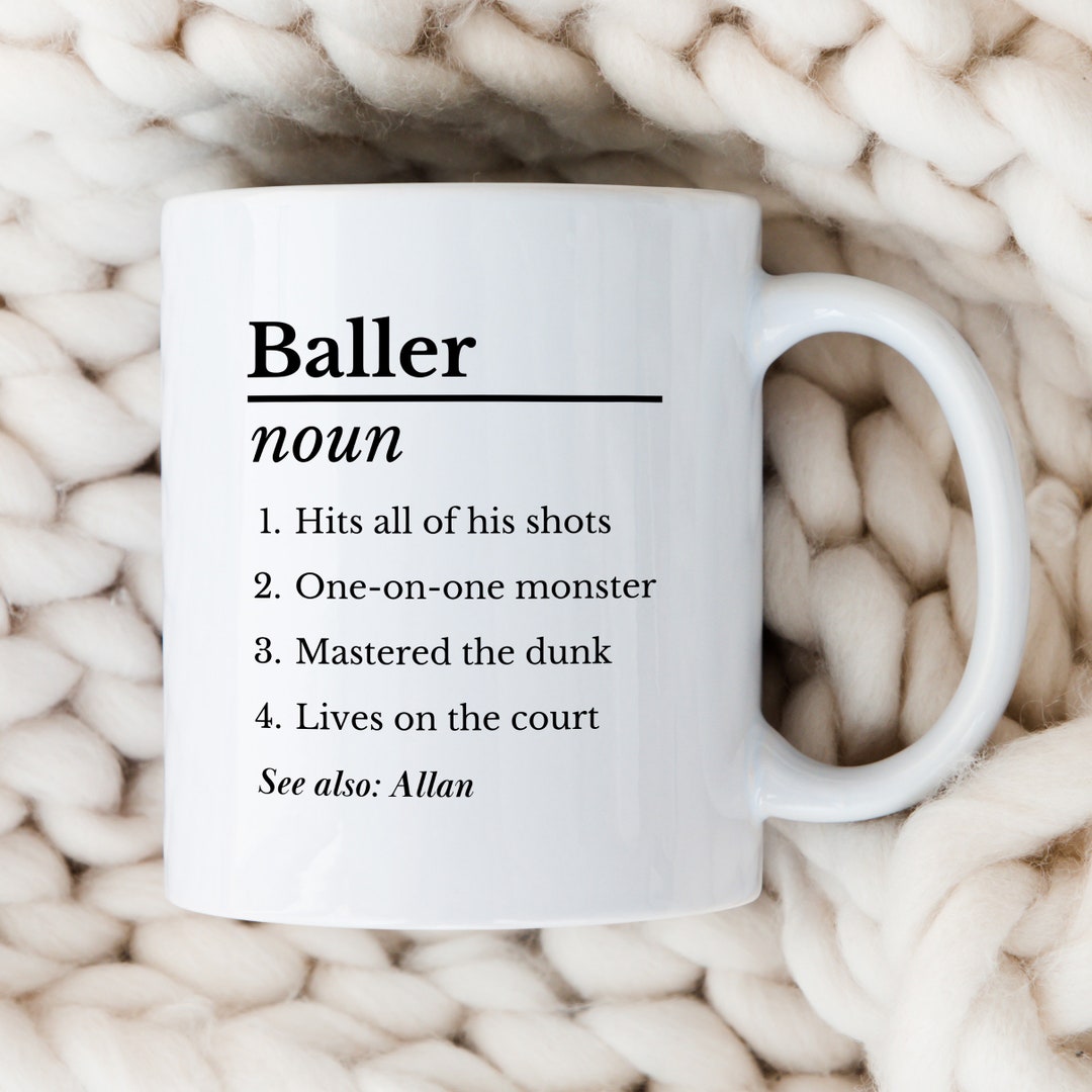 Personalized Baller Definition Mug, Custom Sports Gift, Unqiue Fan Gift