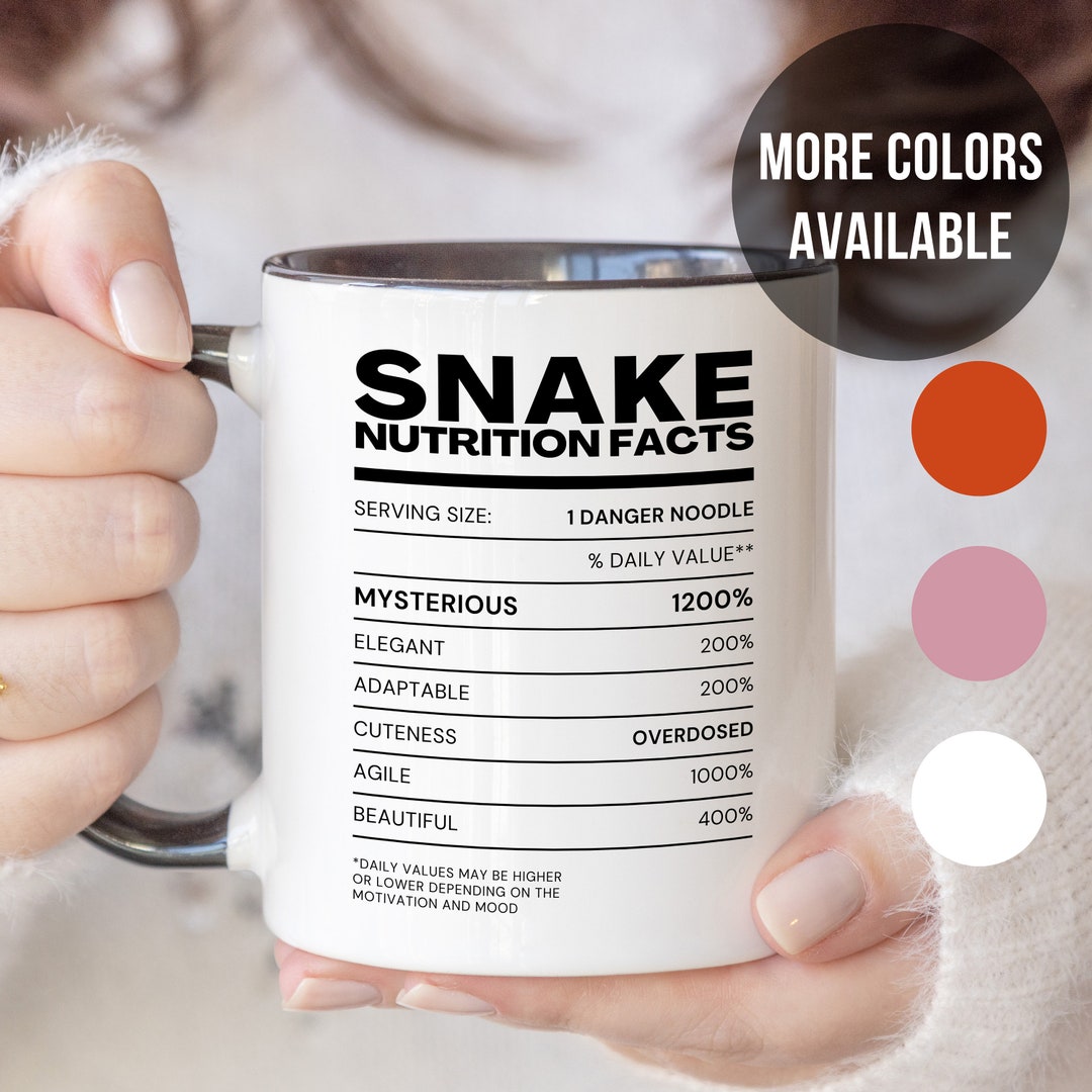 Nutrient Requirement Of Snakes Reference: Snake Nutrition Facts Mug Cute Gift For Reptile Lover Animal