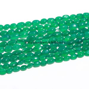 AAA Natural Green Onyx Smooth Oval Shape Beads, Green Onyx Gemstone Beads Green Onyx Plain Wholesale Beads, Green onyx Oval Beads