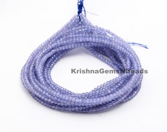 Cuentas de tanzanita facetadas de calidad AAA, cuentas de piedras preciosas de tanzanita natural de 16&quot; para hacer joyas, cuentas de tanzanita de 3 mm, venta al por mayor