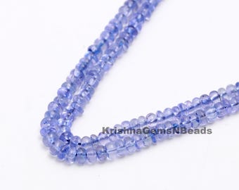 Cuentas de tanzanita lisas de calidad AAA, cuentas de piedras preciosas de tanzanita natural de 6&quot; para fabricación de joyas, cuentas de tanzanita al por mayor