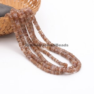 AAA Andusalite Faceted Beads, Andusalite Faceted Tyre Shape Beads, 16&quot; Andusalite Washer Beads, 6-7 MM Andusalite Wheel Shape Beads