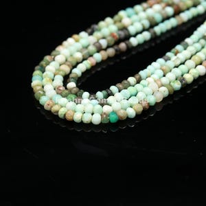 AAA peruanska opalpärlor: 4,5 mm facetterad Rondelle, 13" Strand