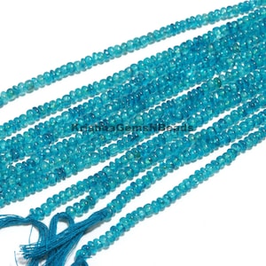 Koraliki London Blue Topaz Gładkie Rondelle Koraliki Topaz Powlekane, Koraliki Blue Topaz Rondelle Koraliki London Blue Topaz Rondelle Biżuteria Making Beads