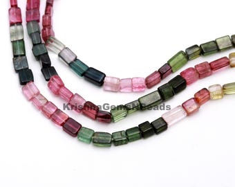 Top Quality Multi Tourmaline Plain Chewing Gum Shape Beads, Tourmaline Rectangle Shape Beads, Tourmaline Square fancy Beads For Wholesale